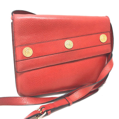 CELINE Shoulder Bag leather Red Crossbody bag vintage Women Secondhand