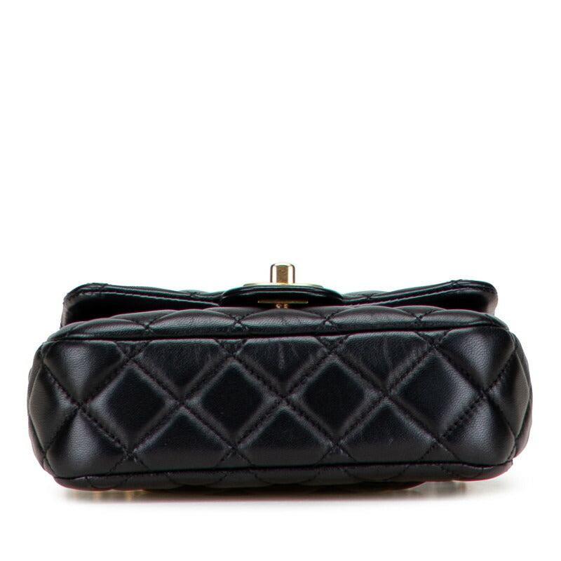 Chanel Coco Mark Mini Matelassé Lambskin Shoulder Bag