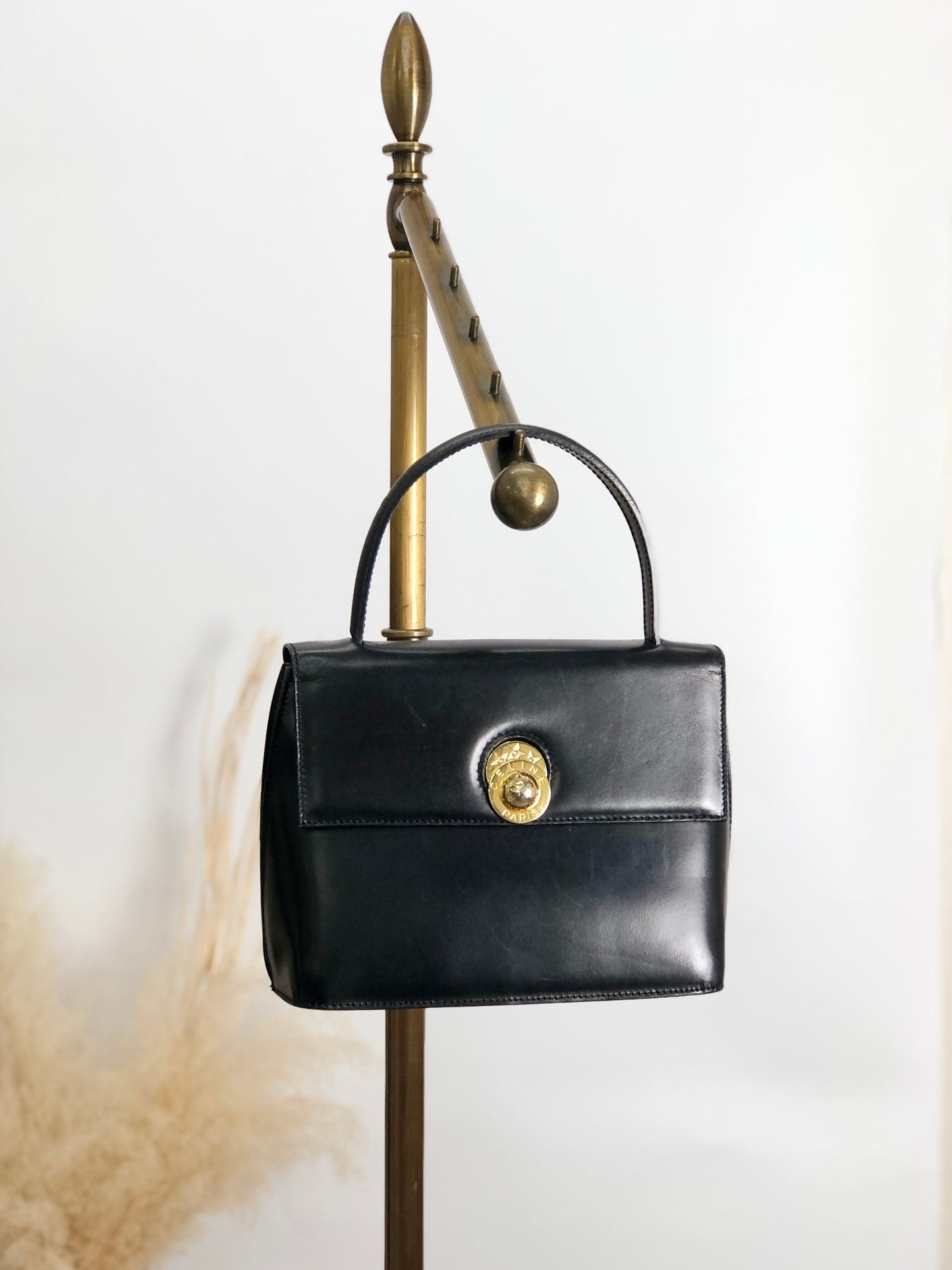 CELINE Starball Handbag Black Vintage 5fj8x2