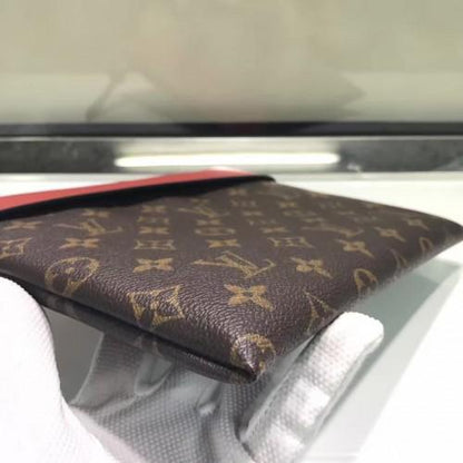 Louis Vuitton Pochette Tuileries Monogram Coated Canvas Red