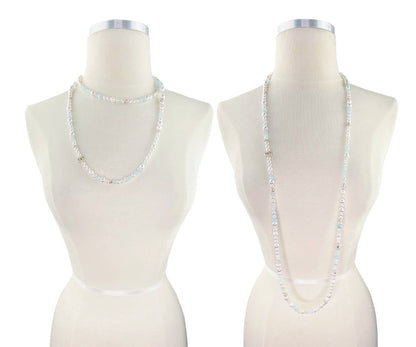 Chanel Brand New Gold CC Aquamarine Fresh Water Pearl Necklace