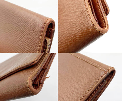 CHANEL Vintage Brown Caviar Tri-Fold Wallet