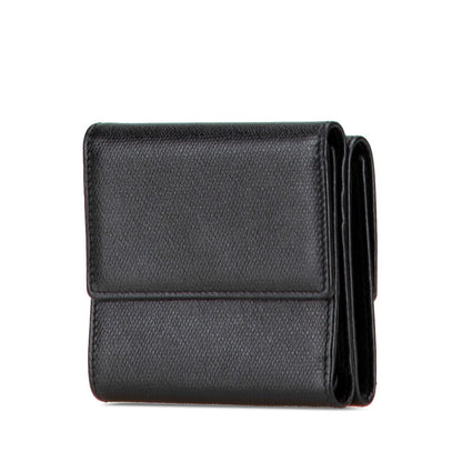 Chanel Coco Button Leather Trifold Wallet