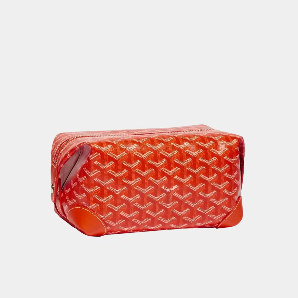 Goyard Bowling 25 Toiletry Bag, Orange, Front View