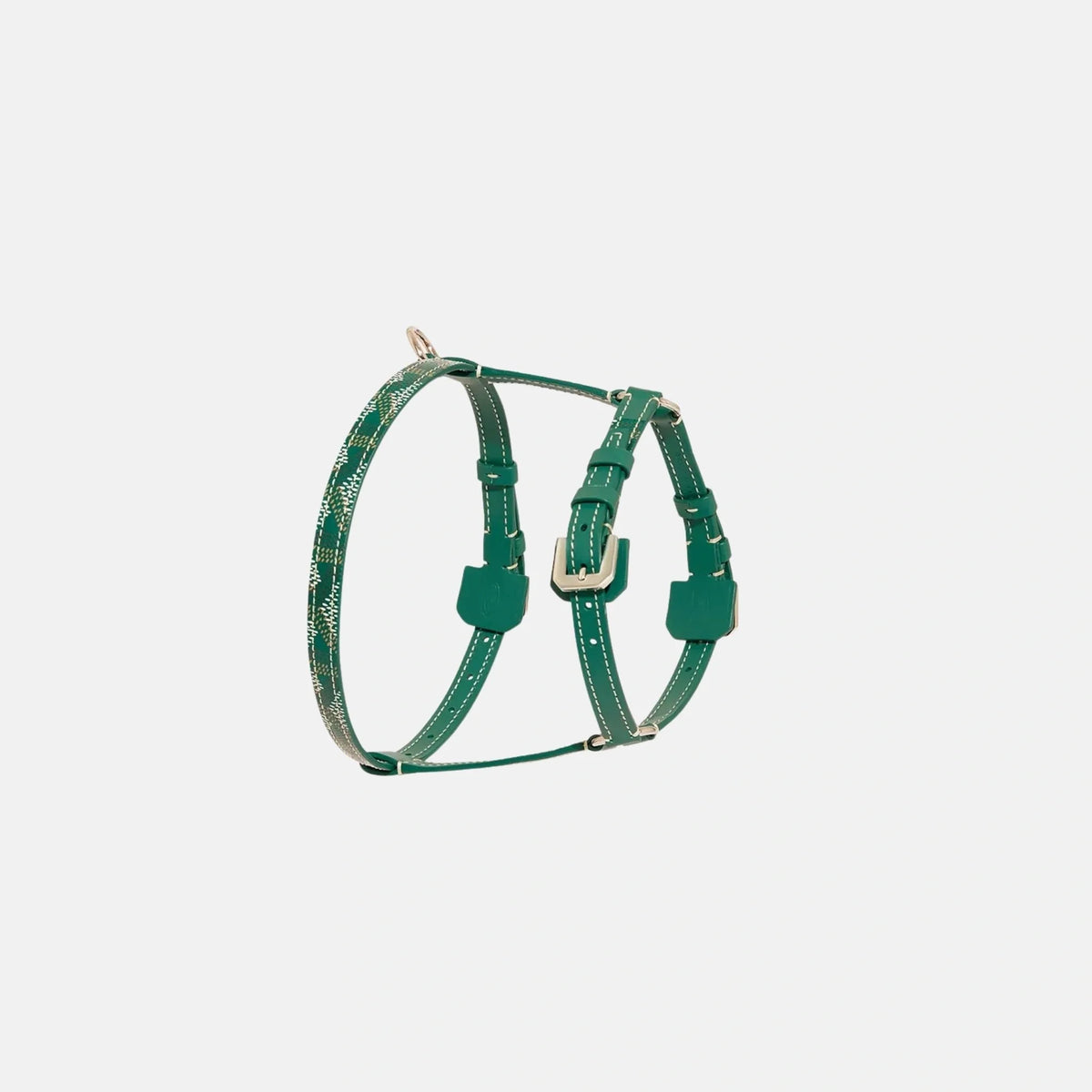 Goyard Edmond Mini Luxury Pet Harness, Green, Front
