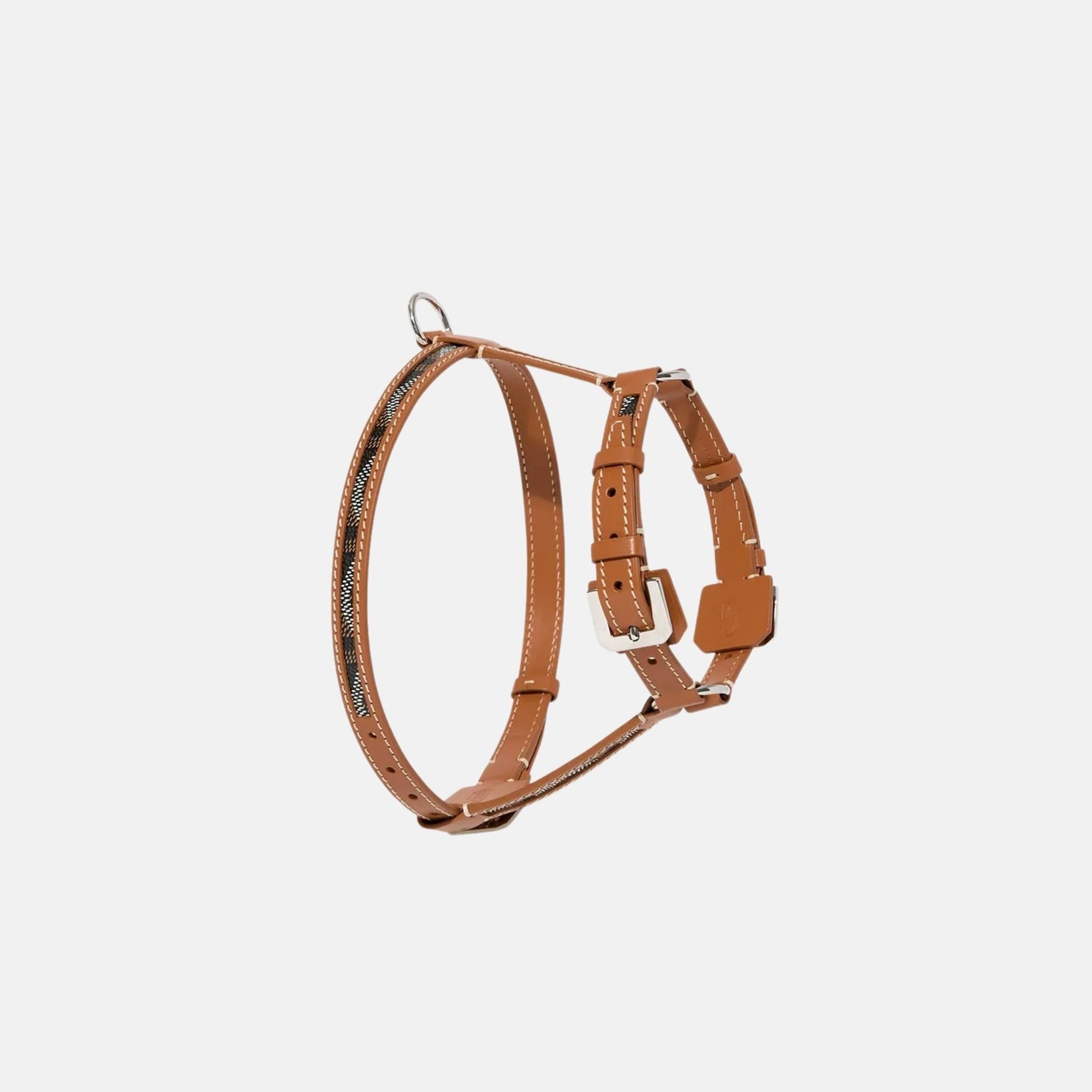 Goyard Edmond PM Luxury Pet Harness, Brown and Black, Side