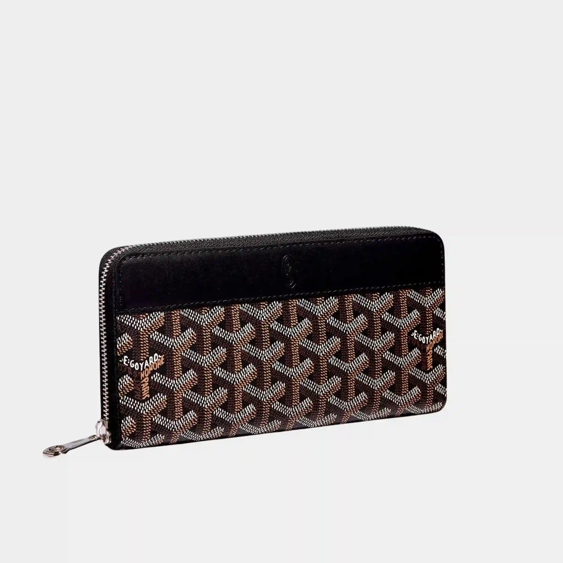 Goyard Matignon GM Wallet, Black, Front View