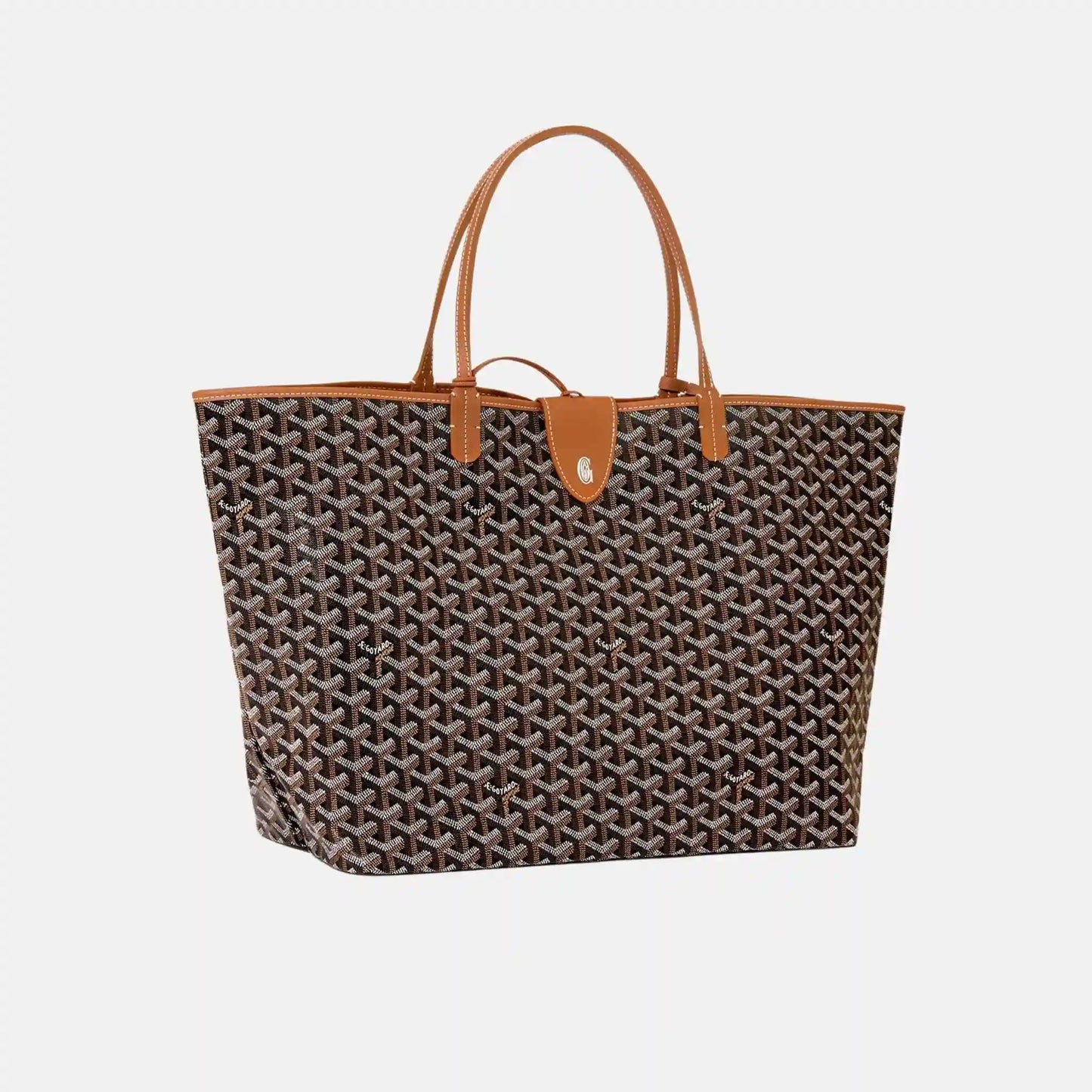 Goyard Saint Louis GM Bag, Blackandtan, Front, WIth Croc