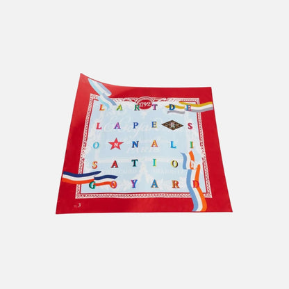 Goyard Scarf No 3, Red and Sky Blue