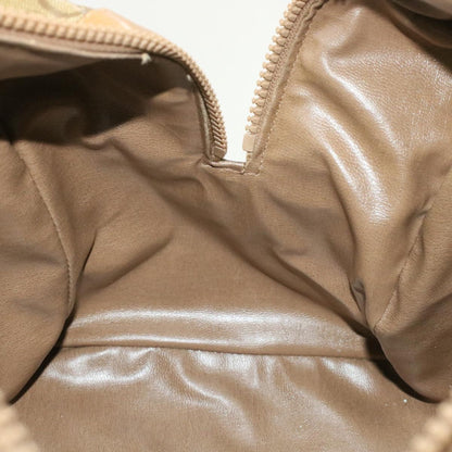 Celine C Macadam Horse Carriage Hand Bag PVC Leather Beige  am177g
