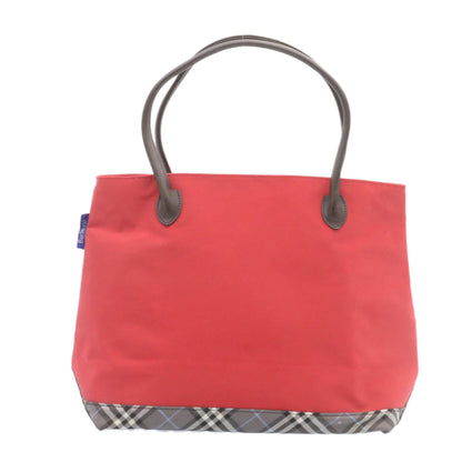 Burberry Shoulder Bag Nylon Leather 2Set Red Black Auth am1868g