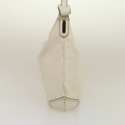 GUCCI Shoulder Bag Leather White  am2557g