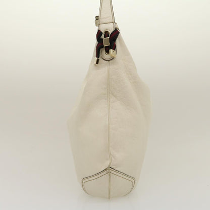 GUCCI Shoulder Bag Leather White  am2557g