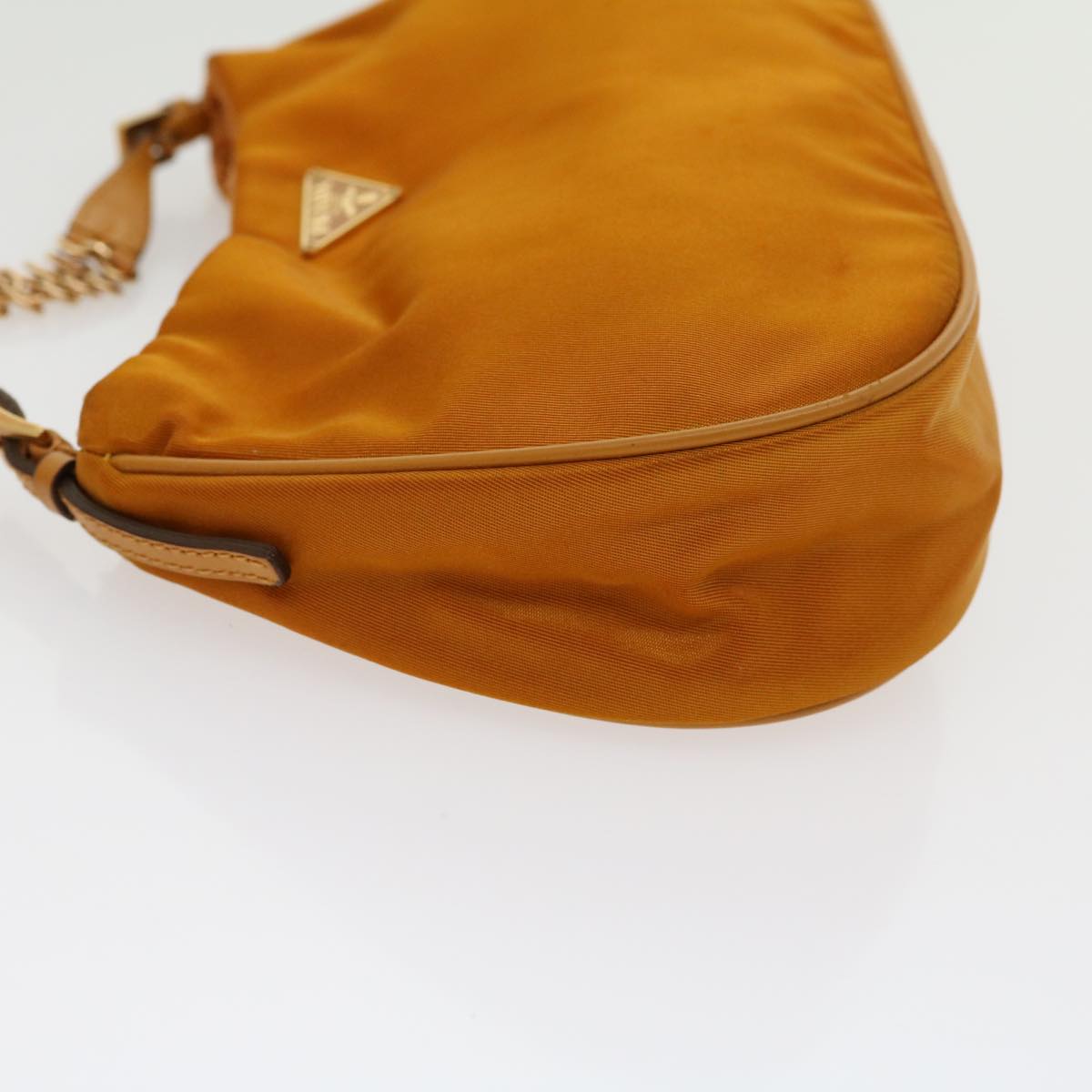 Prada Chain Shoulder Bag Nylon Orange  am2666gA