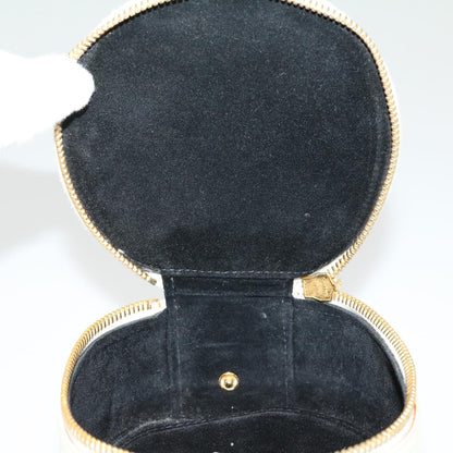 CHANEL Accessory Case Caviar Skin White CC   am2700gA