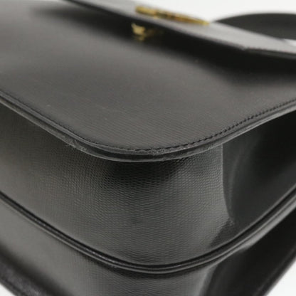 Celine Hand Bag Leather 2Way Black  am376g