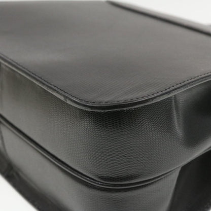 Celine Hand Bag Leather 2Way Black  am376g