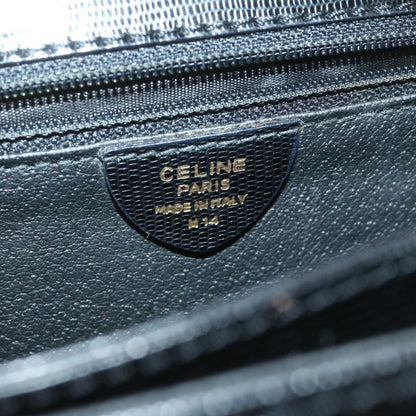 Celine Hand Bag Leather 2Way Black  am376g