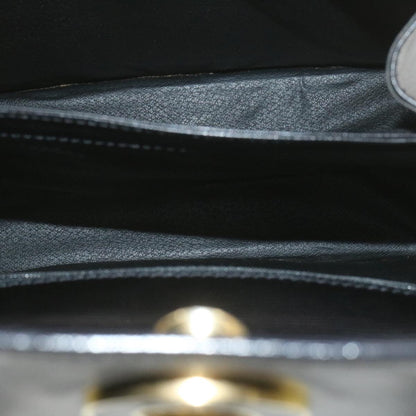 Celine Hand Bag Leather 2Way Black  am376g