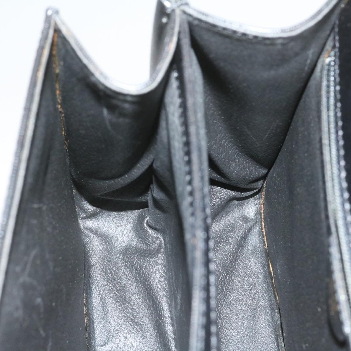 Celine Hand Bag Leather 2Way Black  am376g