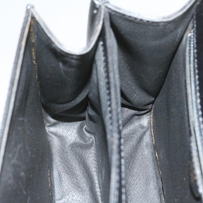 Celine Hand Bag Leather 2Way Black  am376g