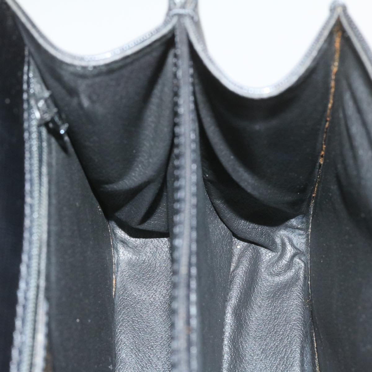 Celine Hand Bag Leather 2Way Black  am376g