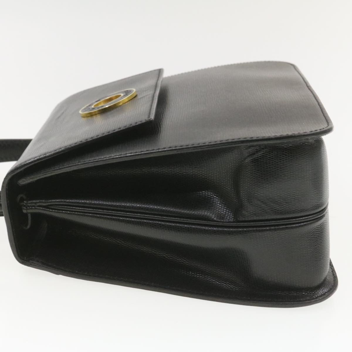 Celine Hand Bag Leather 2Way Black  am376g
