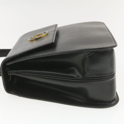 Celine Hand Bag Leather 2Way Black  am376g