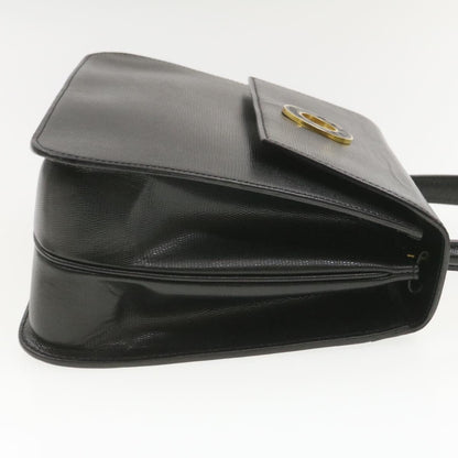 Celine Hand Bag Leather 2Way Black  am376g