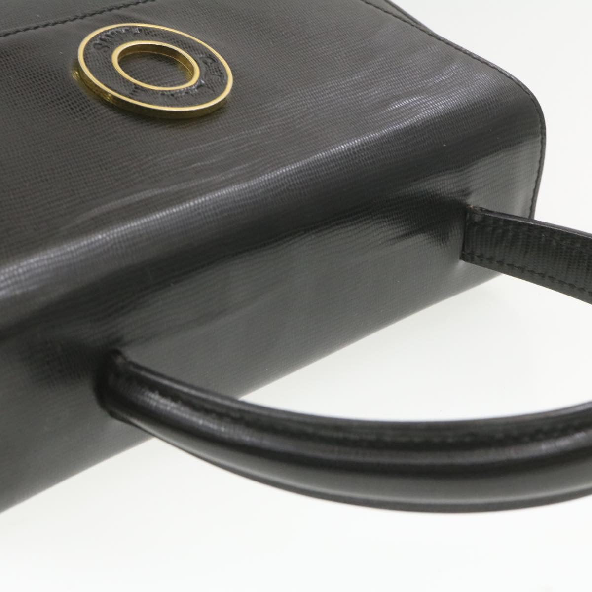 Celine Hand Bag Leather 2Way Black  am376g