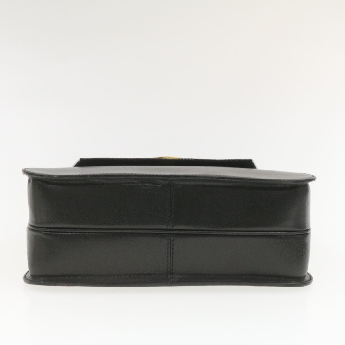 Celine Hand Bag Leather 2Way Black  am376g