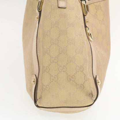 GUCCI GG Canvas Shoulder Bag Nylon Pink Gold  am427g