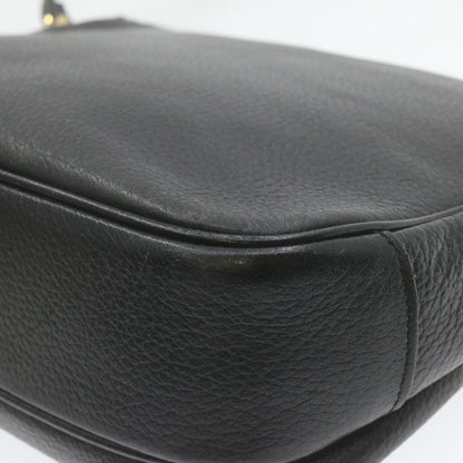 BurberrySs Nova Check Shoulder Bag Leather Black Auth am636g