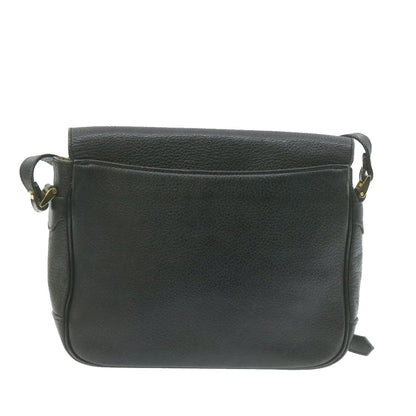 BurberrySs Nova Check Shoulder Bag Leather Black Auth am636g