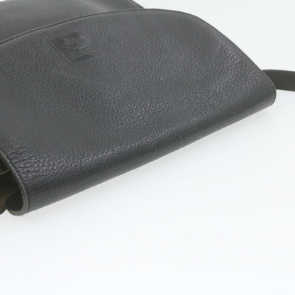 BurberrySs Nova Check Shoulder Bag Leather Black Auth am636g