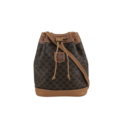 CELINE  Drawstring Shoulder bag Brown Vintage wt5bvk