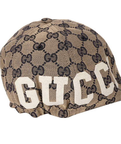 Gucci Navy & Beige GG Felt Logo Soft Baseball Hat ABL0024