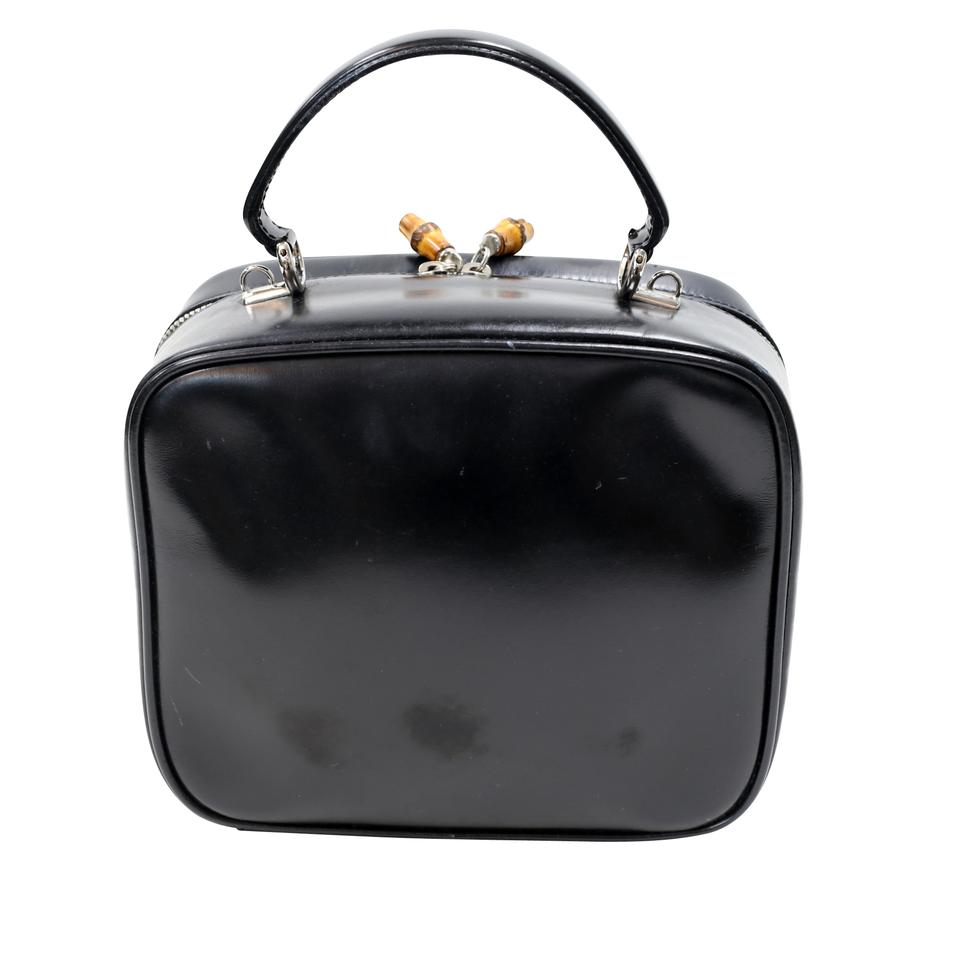 Gucci Bamboo Cosmetic Leather Make Up Weekend/Travel Bag GG-B0128P-0010