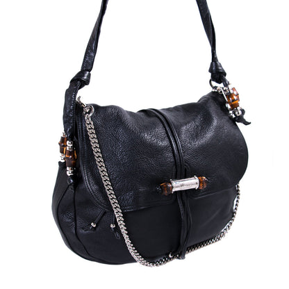 Gucci Bamboo Leather Hobo Bag