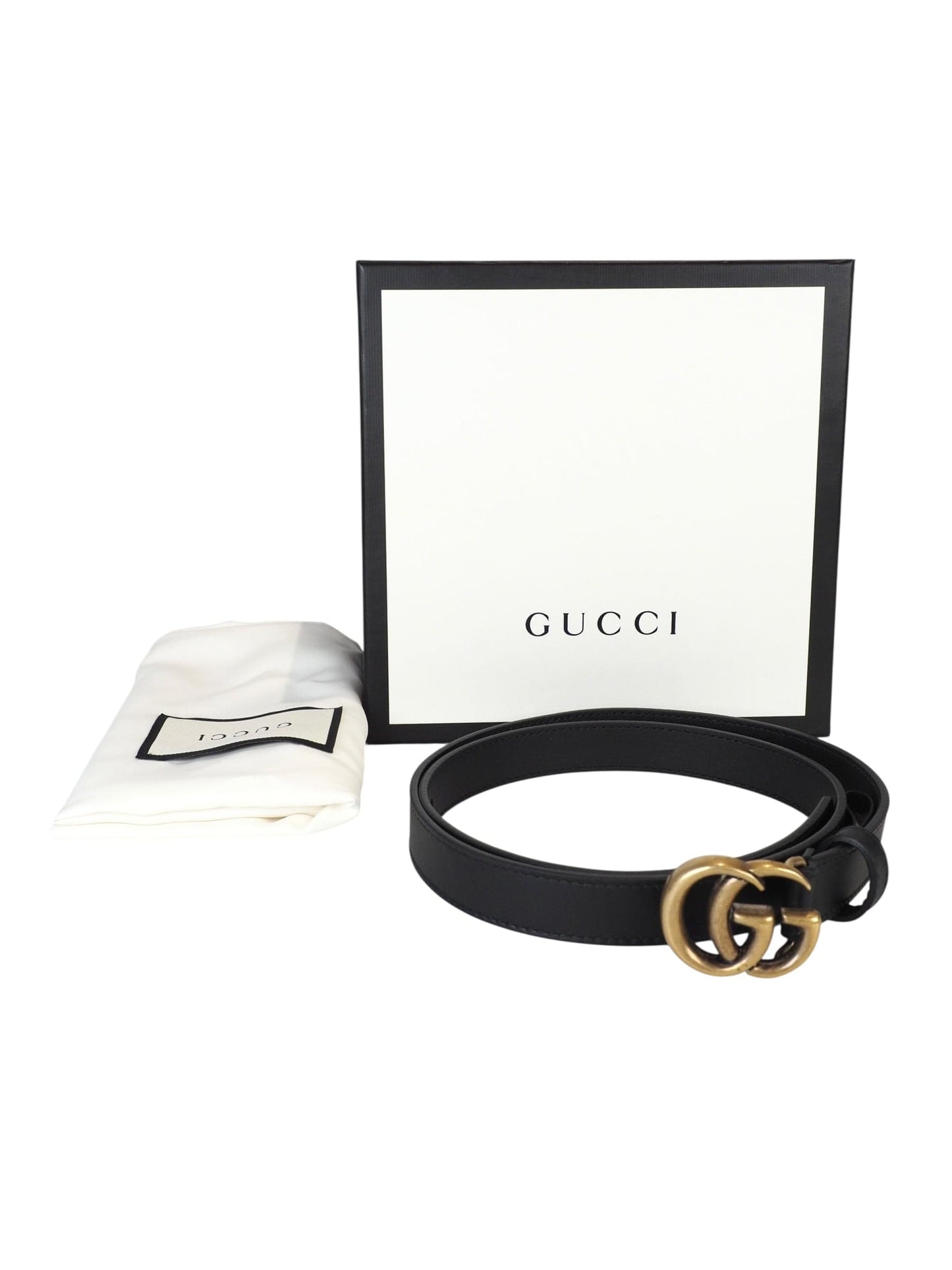 Gucci GG Belt 80cm Black with Box & Dustbag