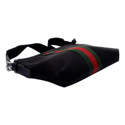Gucci Black Canvas Web Stripe Crossbody Bag 631199