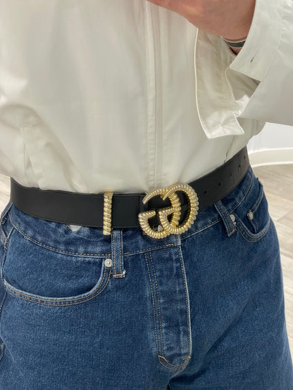 Gucci - Ceinture GG dorée GM