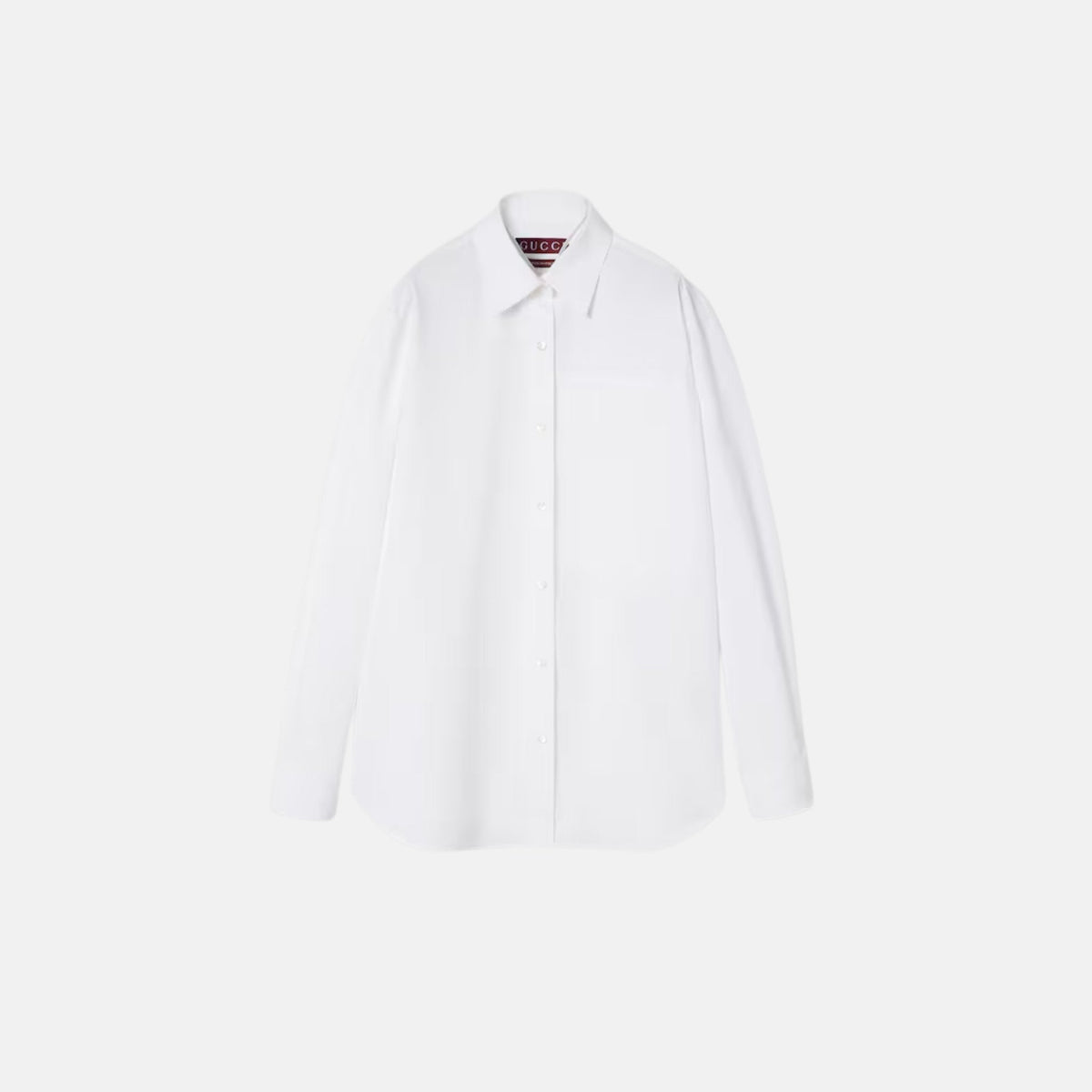 Gucci Cotton Poplin Shirt With Gucci Logo, Front