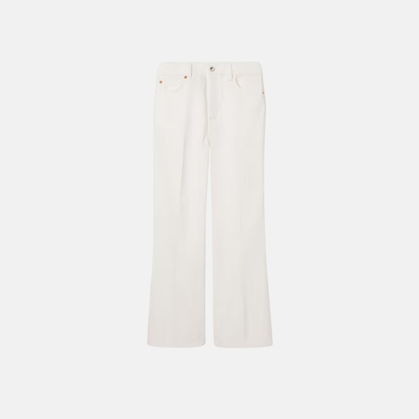 Gucci Cropped Flared Cotton Denim Trousers, Front