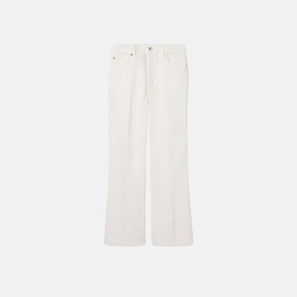 Gucci Cropped Flared Cotton Denim Trousers, Front