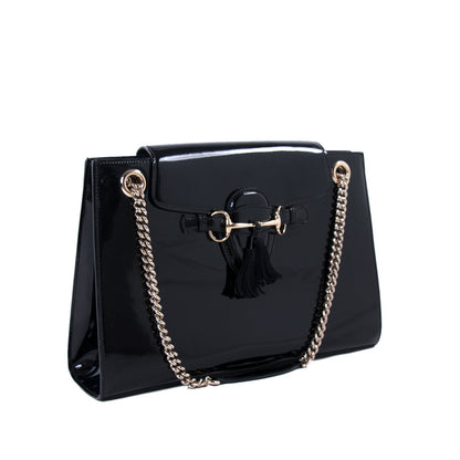 Gucci Emily Large Patent Leather Shoulder Bag