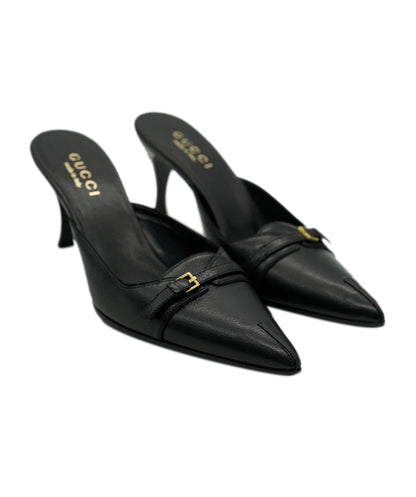 Gucci Leather Black Court Heels  ALC1756