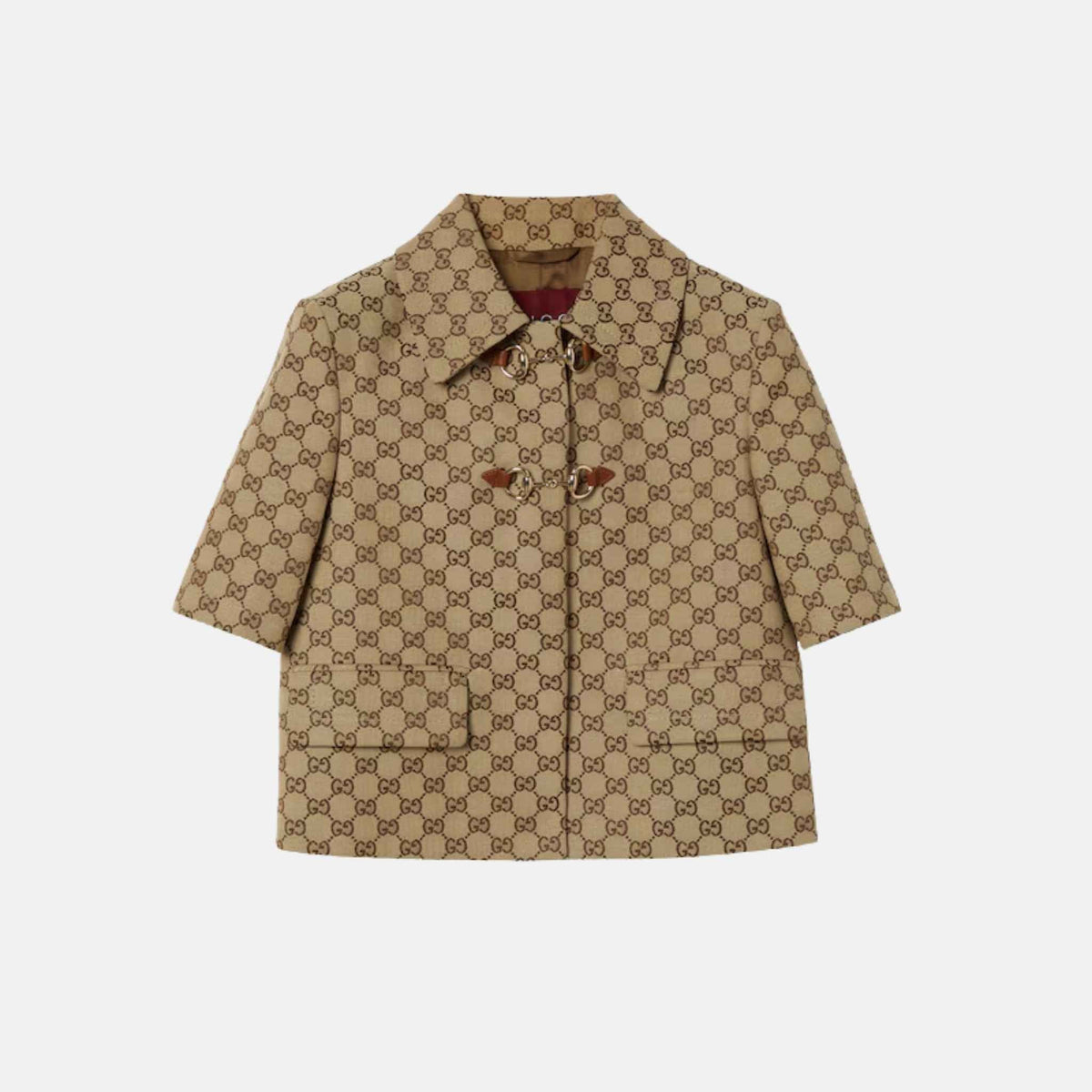 Gucci GG Canvas Jacket With Horsebit, Front