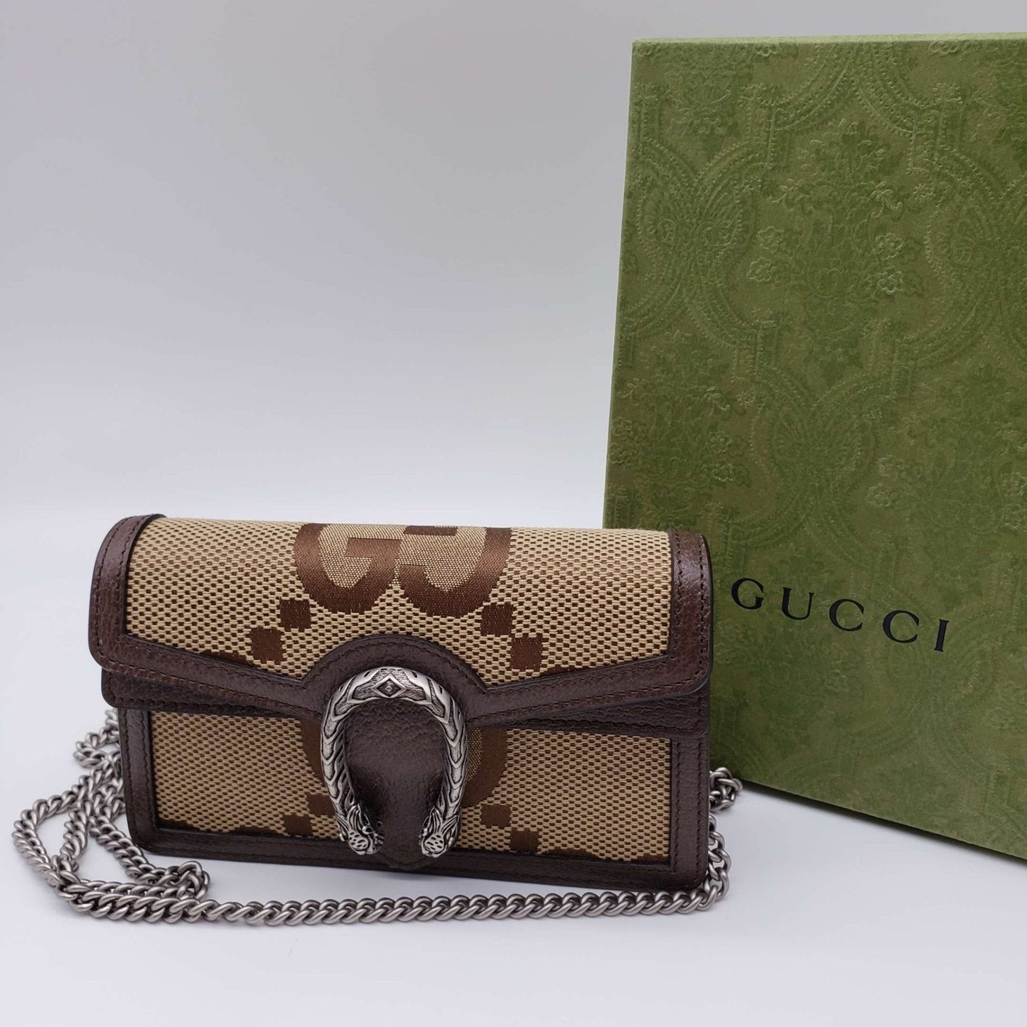 Gucci GG Dionysus Supermini Wallet on Chain Crossbody Bag