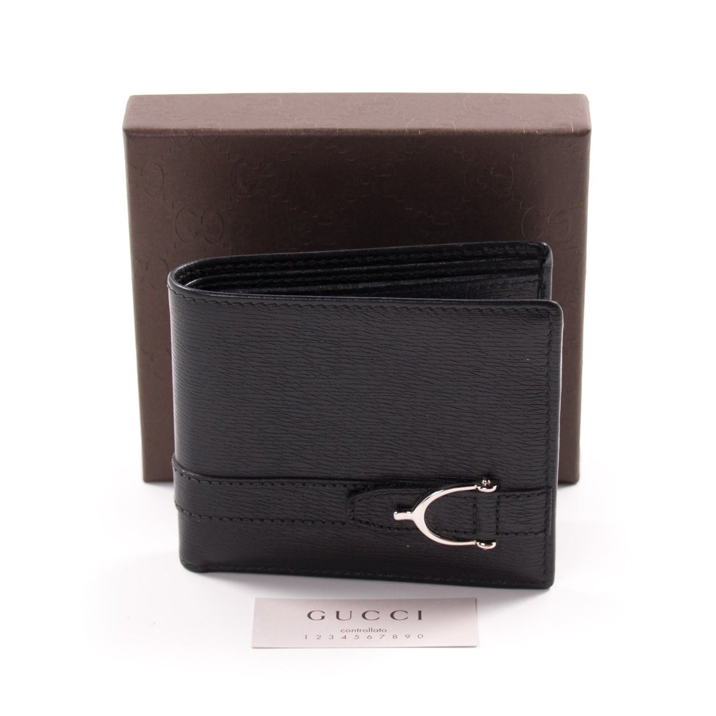 Gucci Men Leather Bi-Fold Wallet